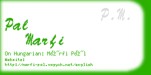 pal marfi business card